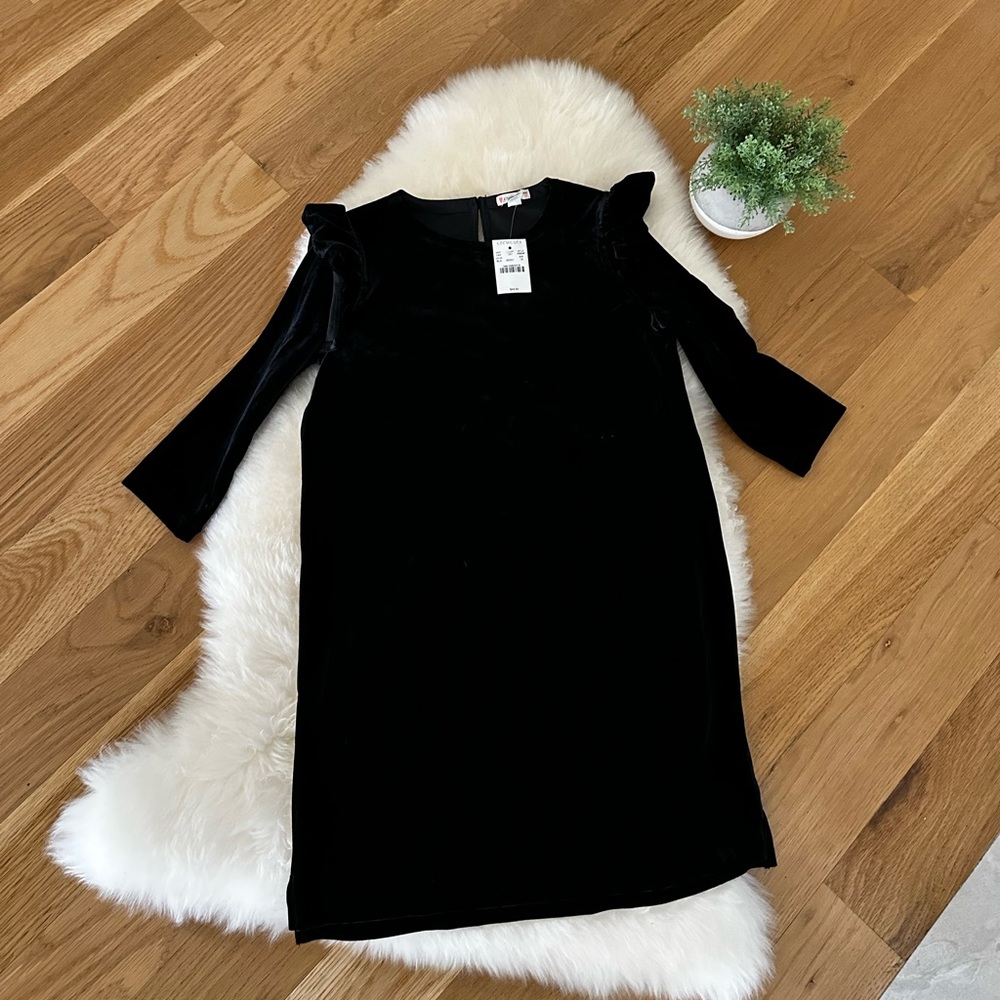 Black velvet Crewcuts dress
